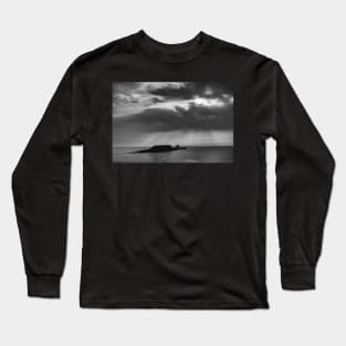 Moody Worms Head, Rhossili, Gower Long Sleeve T-Shirt